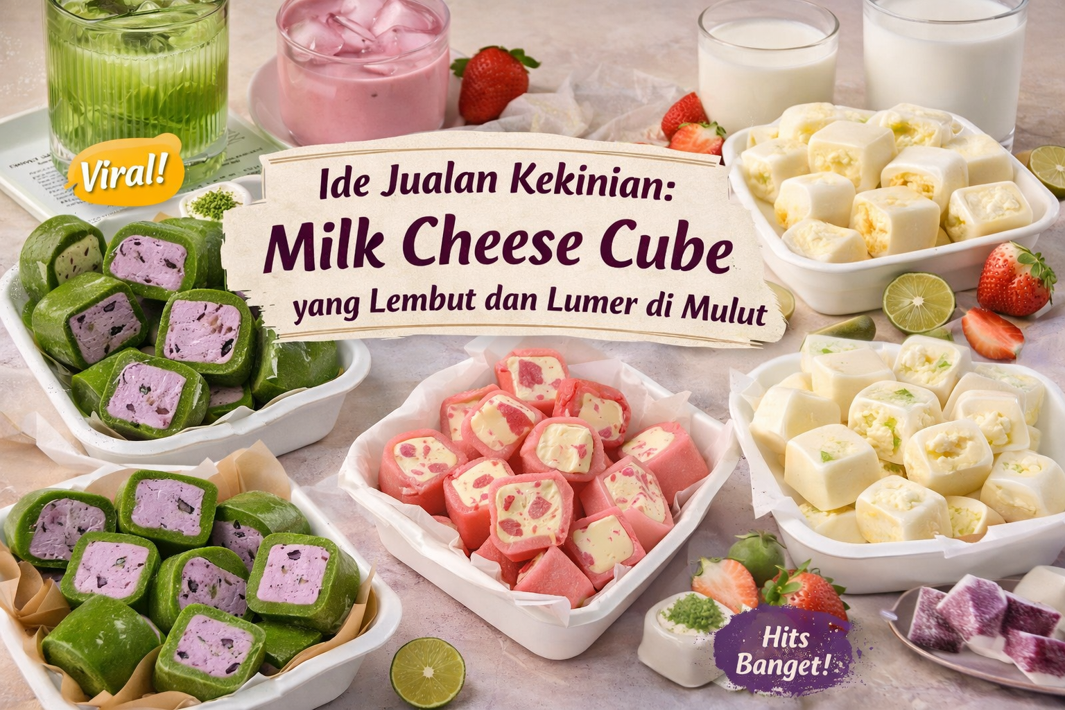 Ide Jualan Kekinian: Milk Cheese Cube yang Lembut dan Lumer di Mulut