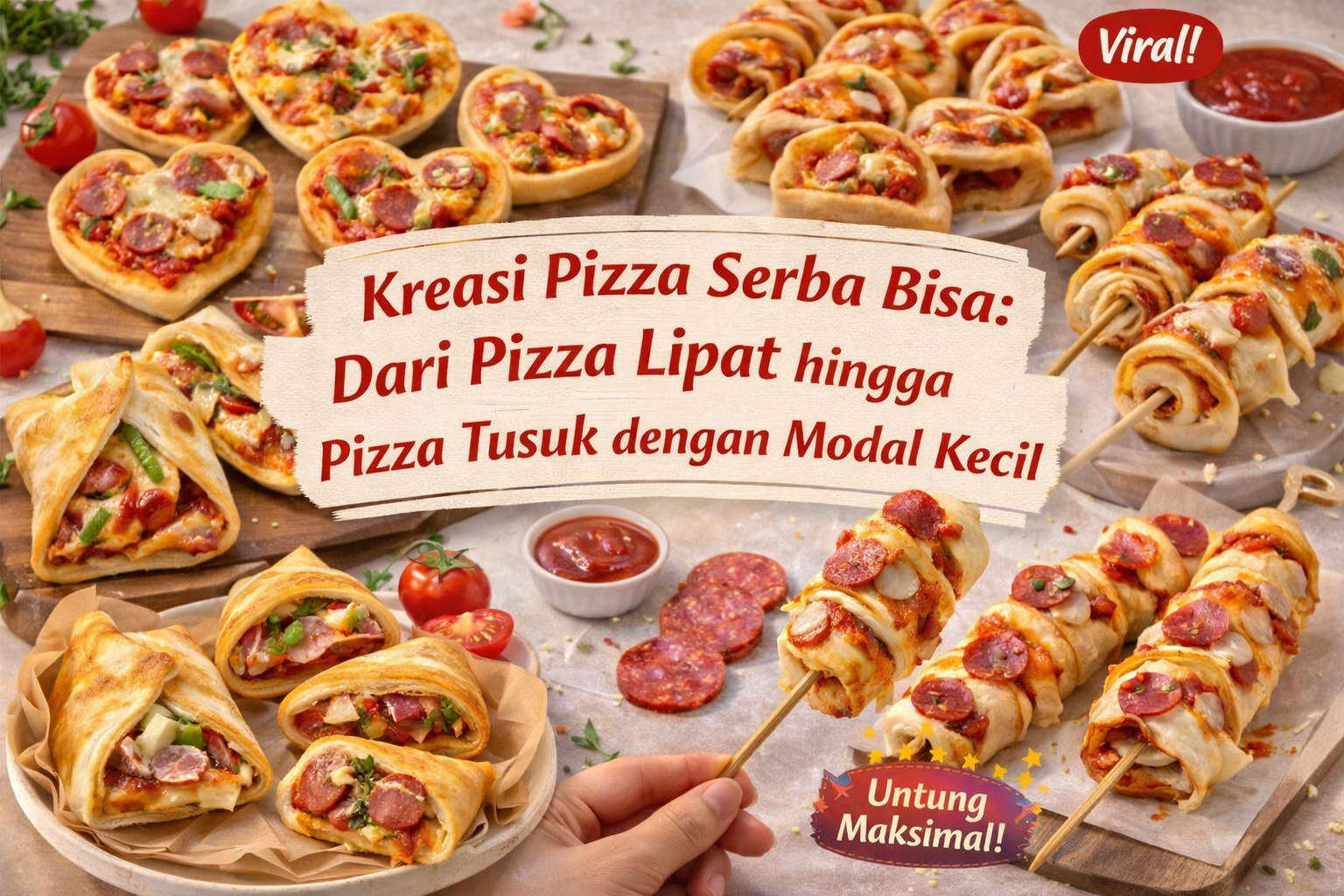 Kreasi Pizza Serba Bisa: Dari Pizza Lipat hingga Pizza Tusuk dengan Modal Kecil