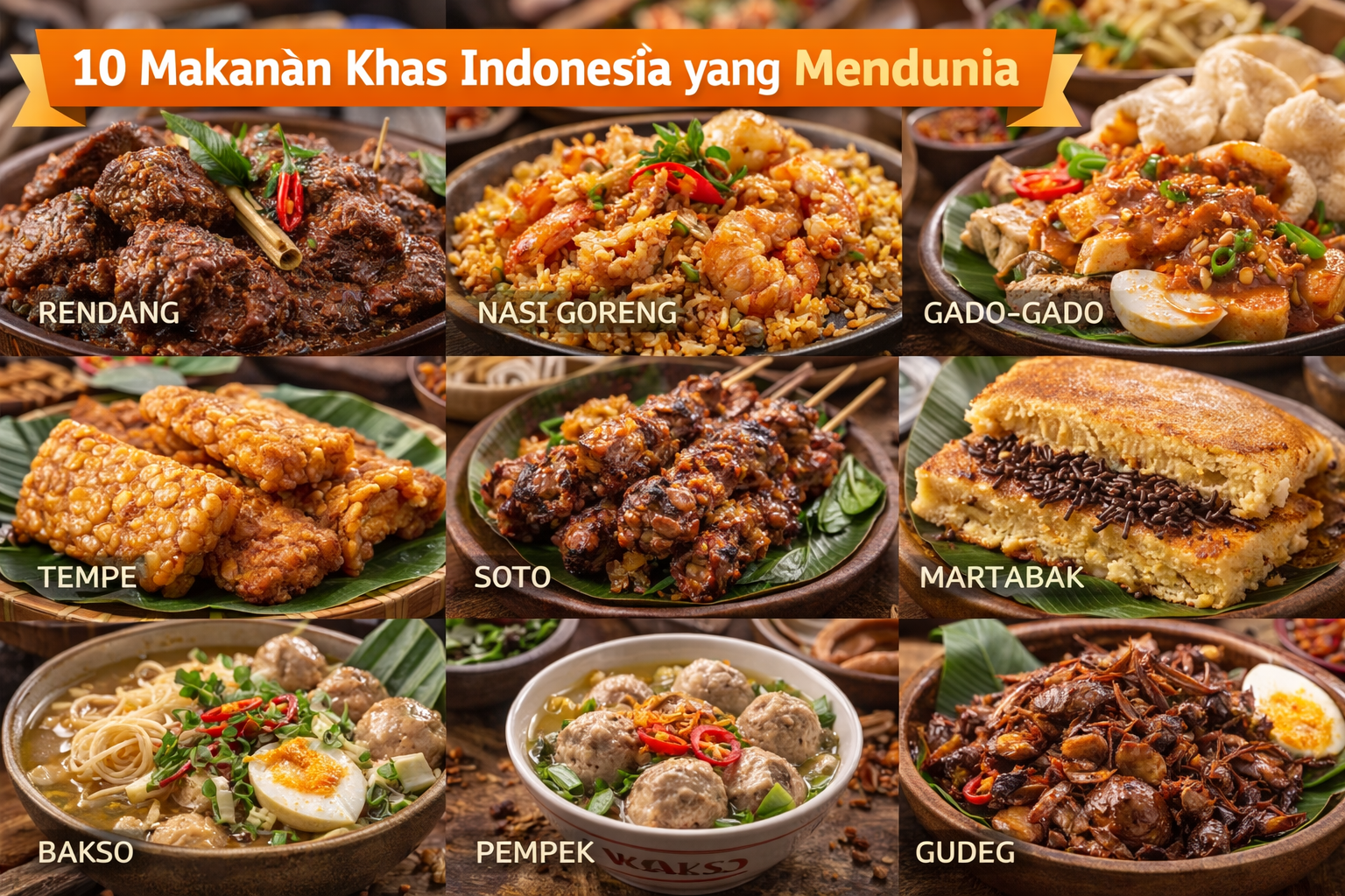 10 Makanan Khas Indonesia yang Mendunia