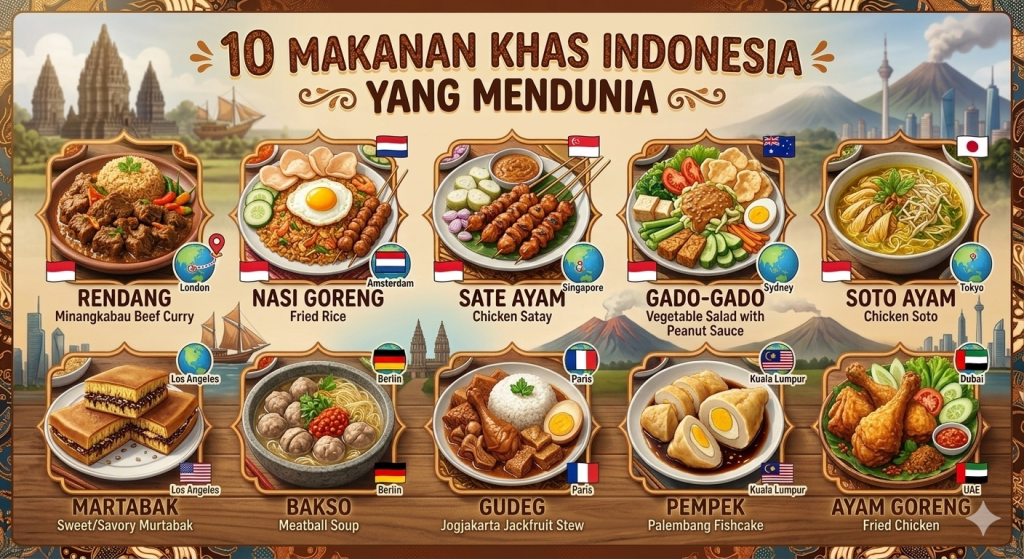 10 Makanan Khas Indonesia yang Mendunia