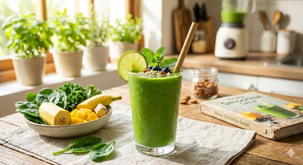 Smoothie Hijau – Booster Energi di Tengah Hari