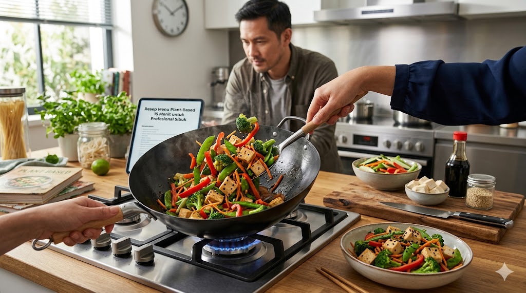 resep menu plant-based 15 menit untuk profesional sibuk