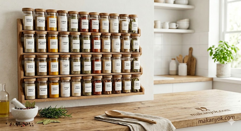 Cara Menata Bumbu Dapur agar Terlihat Estetik dan Rapi